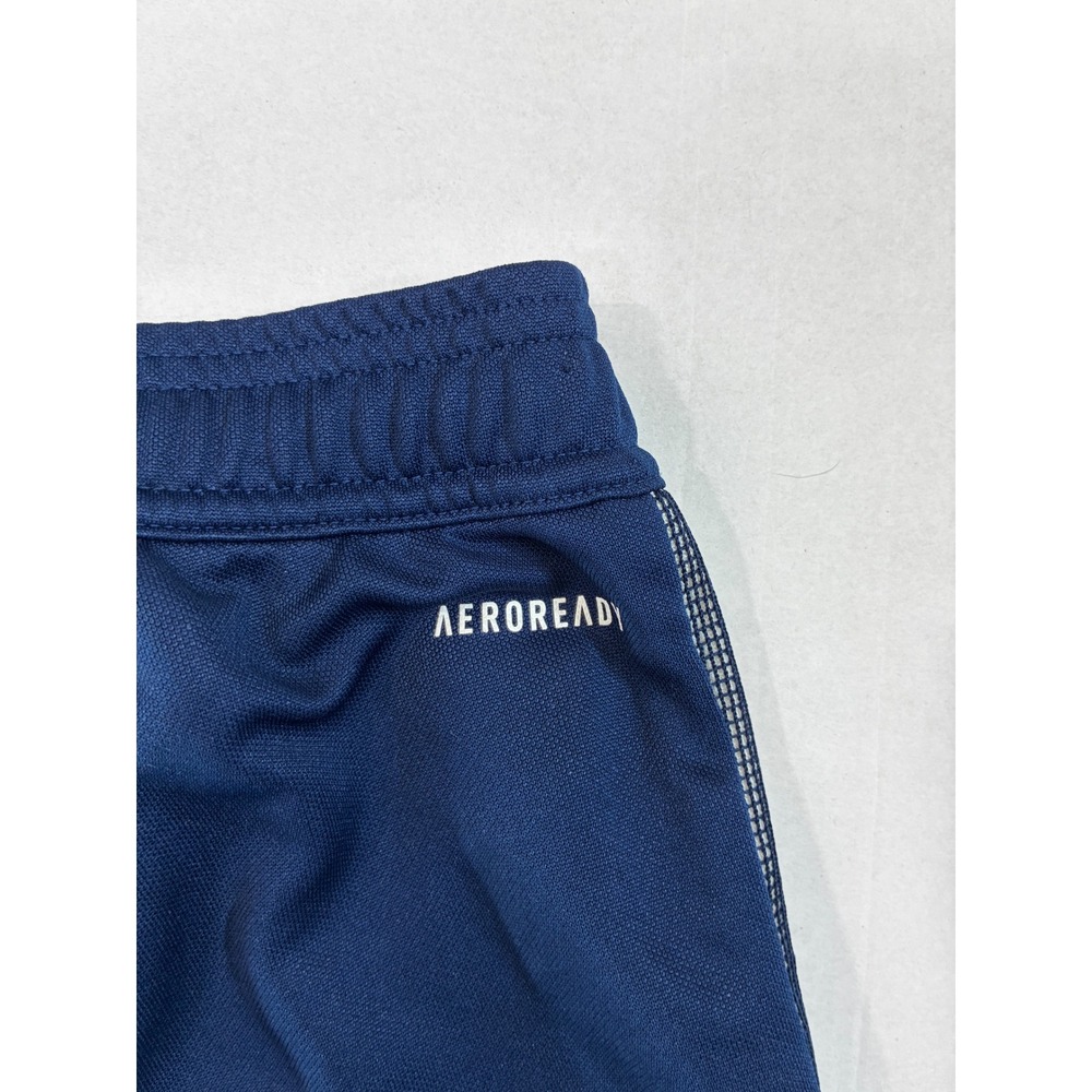 Adidas Tiro Track Pants Womens M Navy Blue Excellent AEROREADY Mesh Stripe Zip - Picture 10 of 10